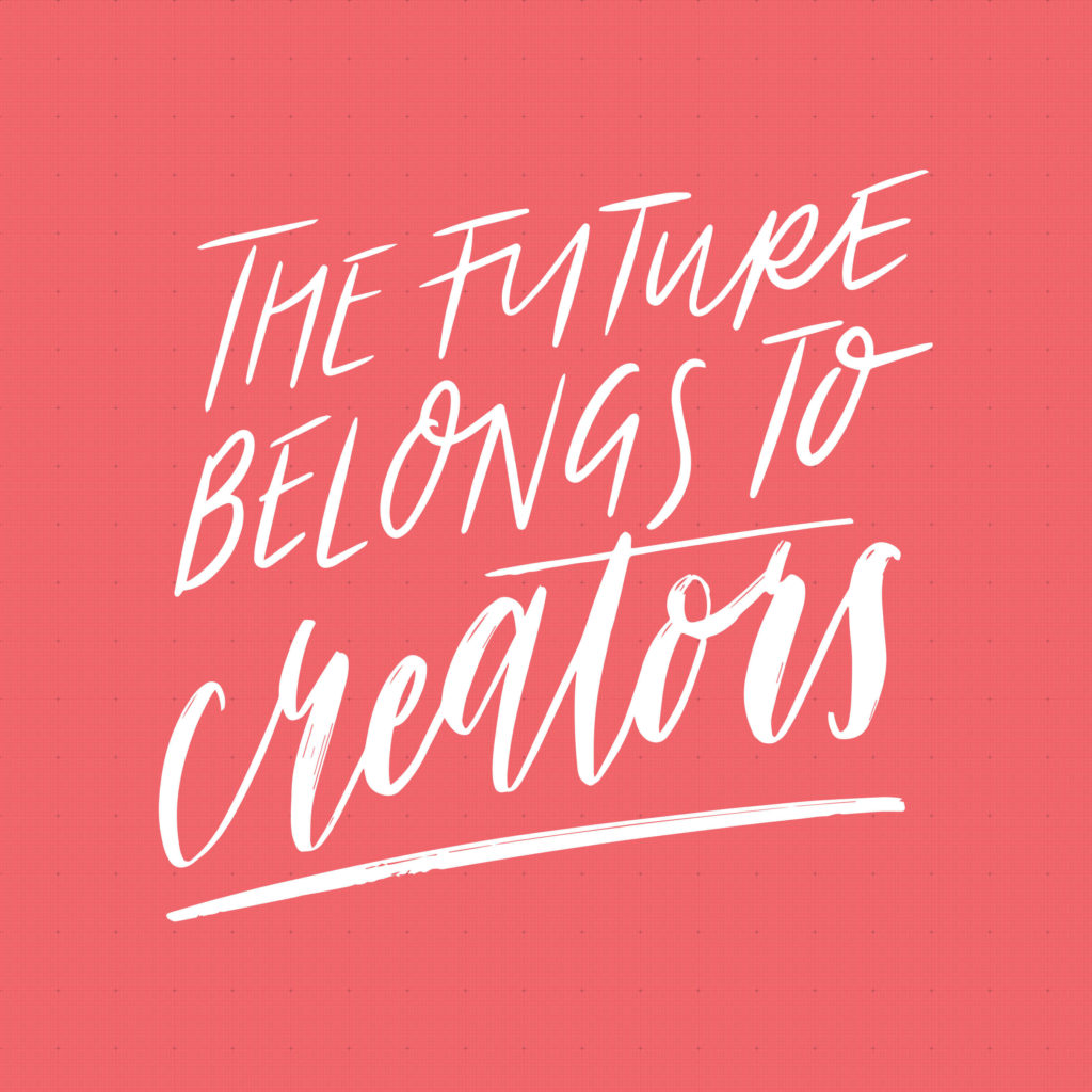 The Future Belongs to Creators podcast by ConvertKit with Charli Prangley, Miguel Pou, and Haley Janicek