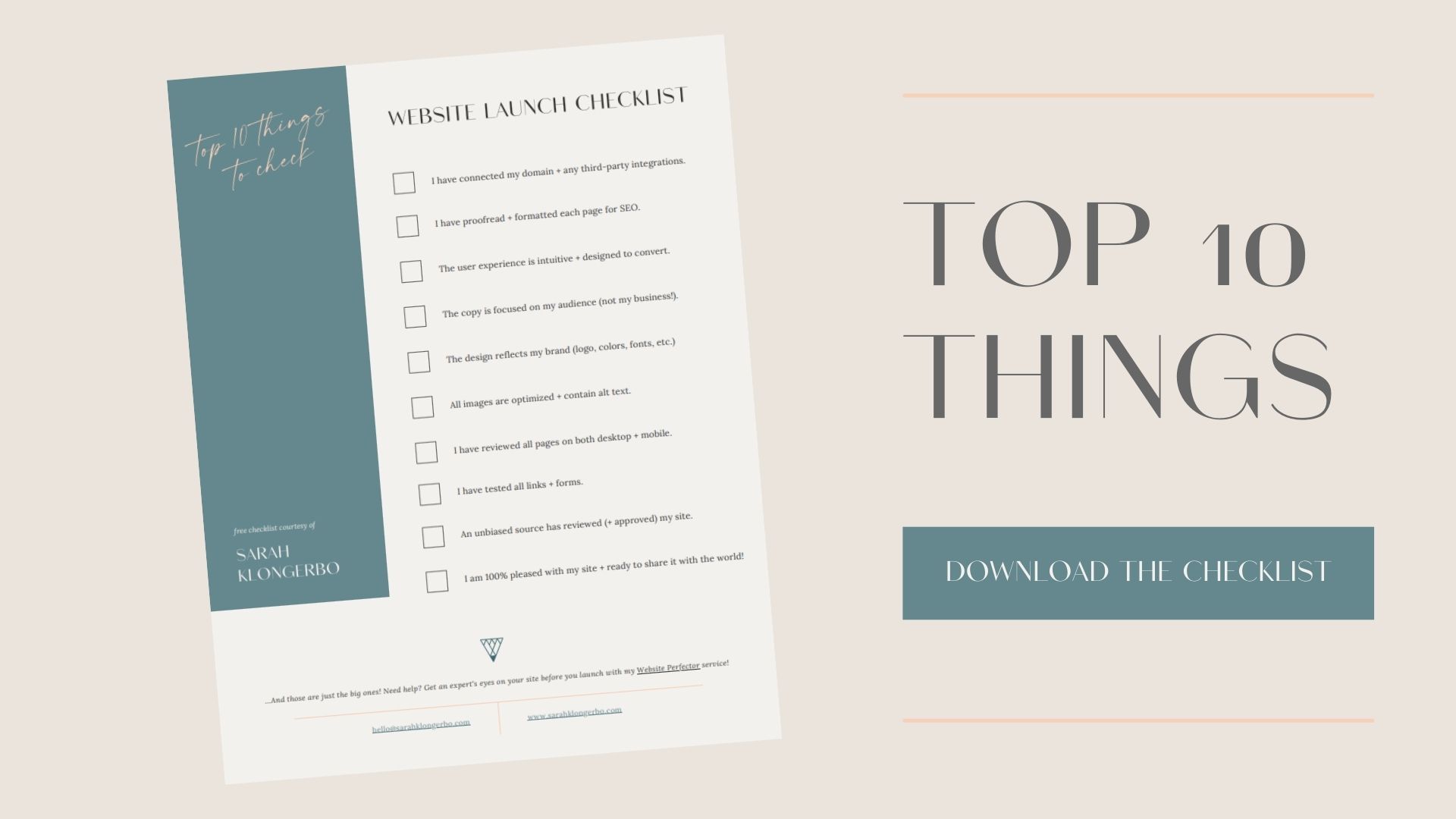 Free Website Launch Checklist for Creatives