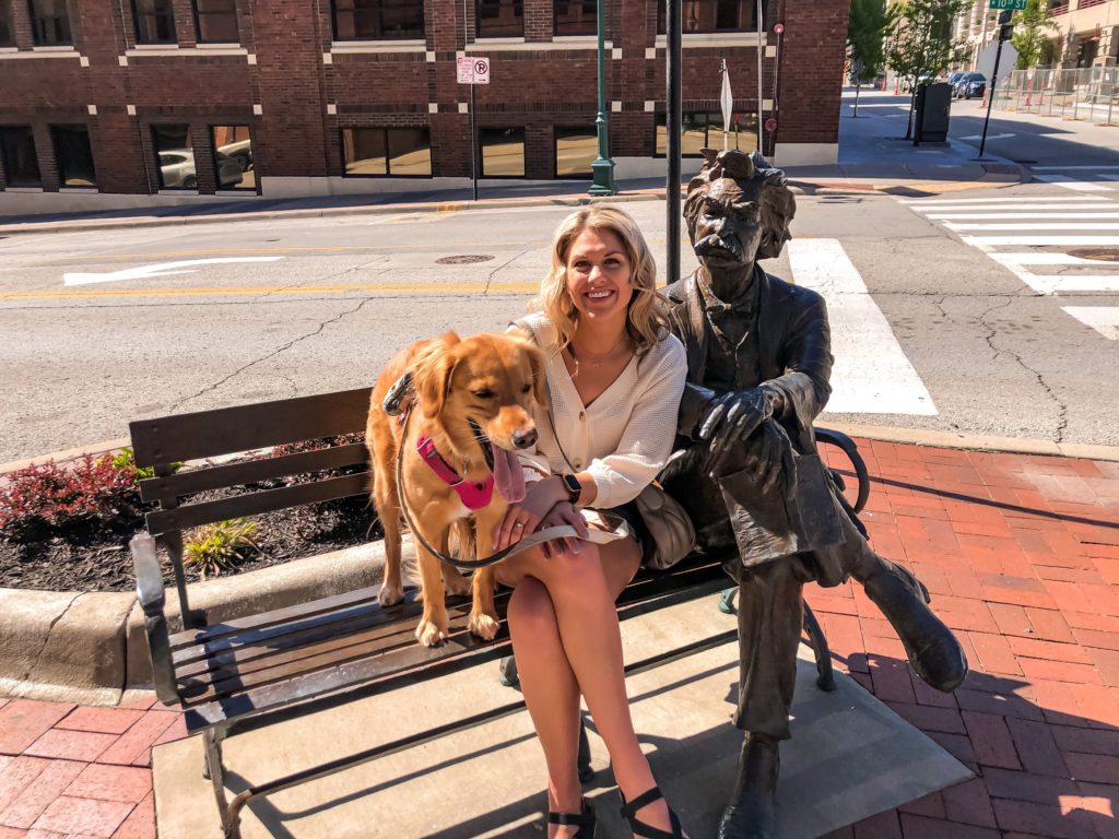 Sarah Klongerbo and her dog Pali in Kansas City
