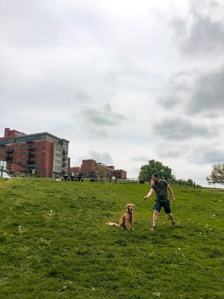 Troy Klongerbo at a Kansas City dog park