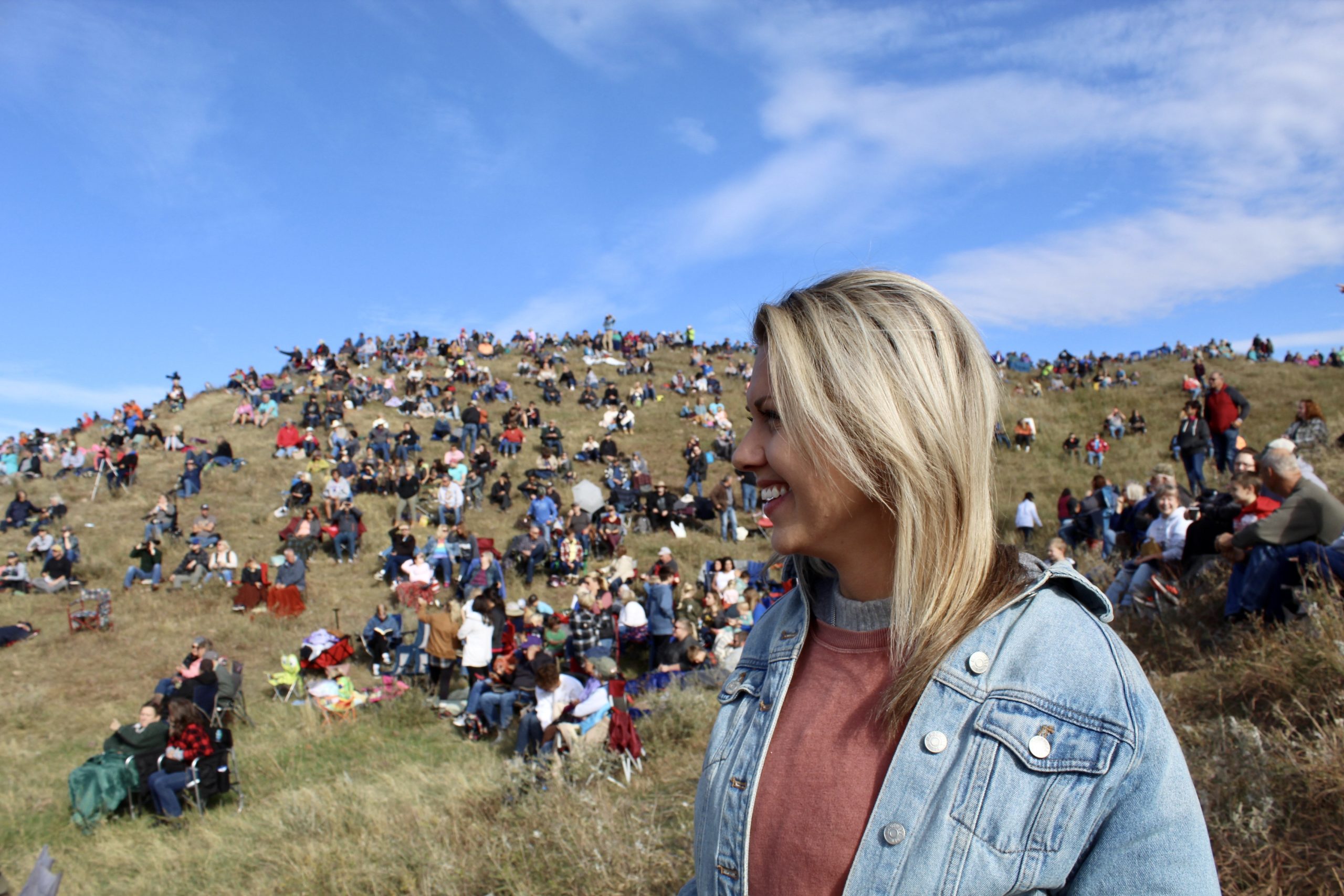 Sarah Klongerbo at the Buffalo Roundup in Custer, SD, in 2021