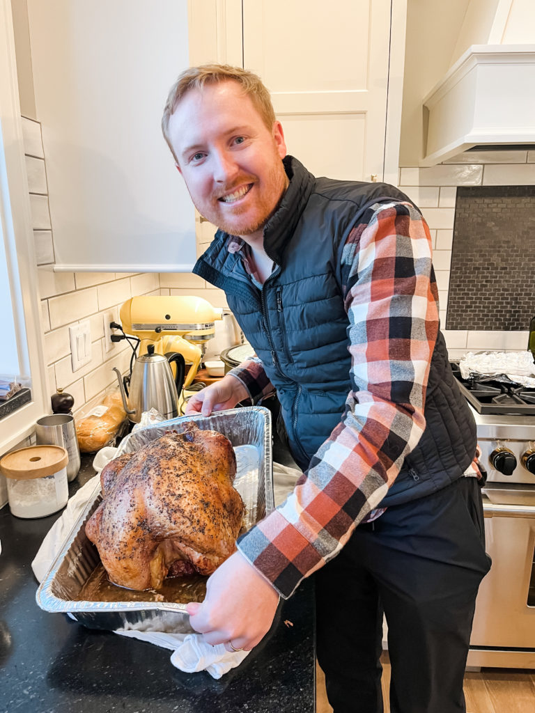 Troy Klongerbo with his Thanksgiving turkey from 2021