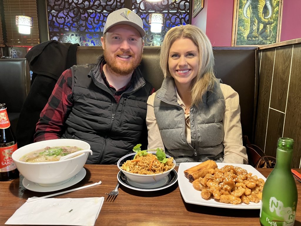 Troy and Sarah Klongerbo at Pho Thai in Sioux Falls