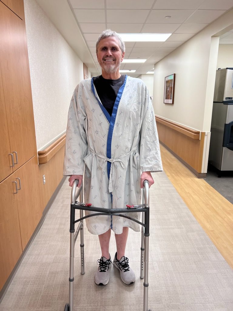 Paul Schock after his back surgery