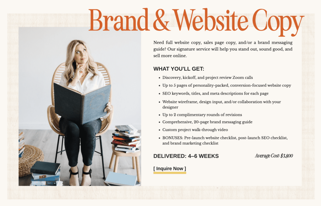 The Brand & Website Copy Bundle for creative entrepreneurs by Quotable Copy
