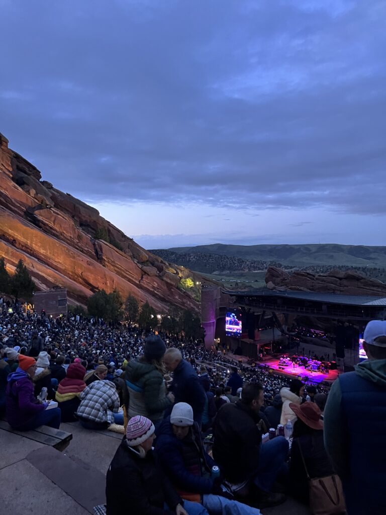 Red Rocks at night