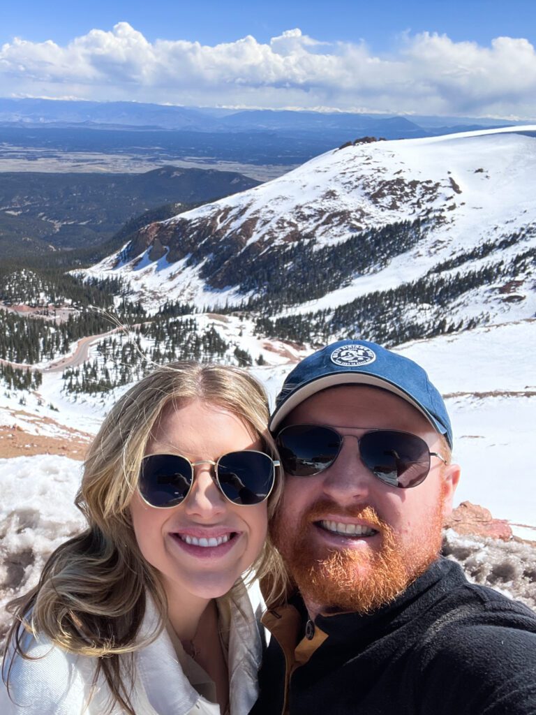 Troy and Sarah Klongerbo at Pikes Peak