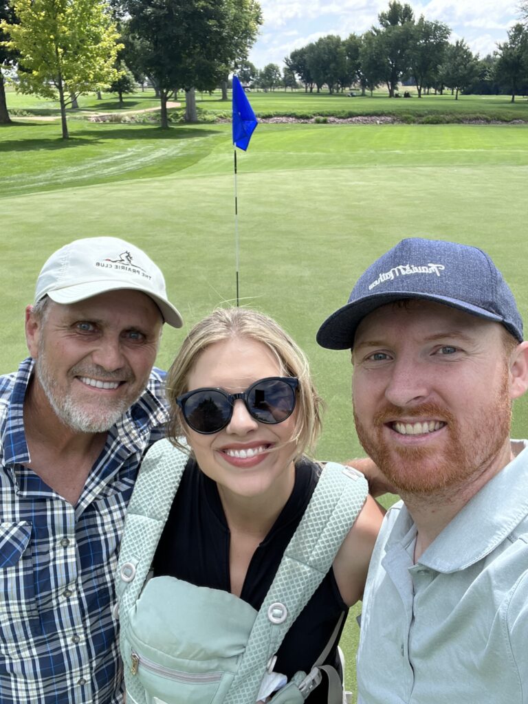 Troy and Sarah Klongerbo and her dad