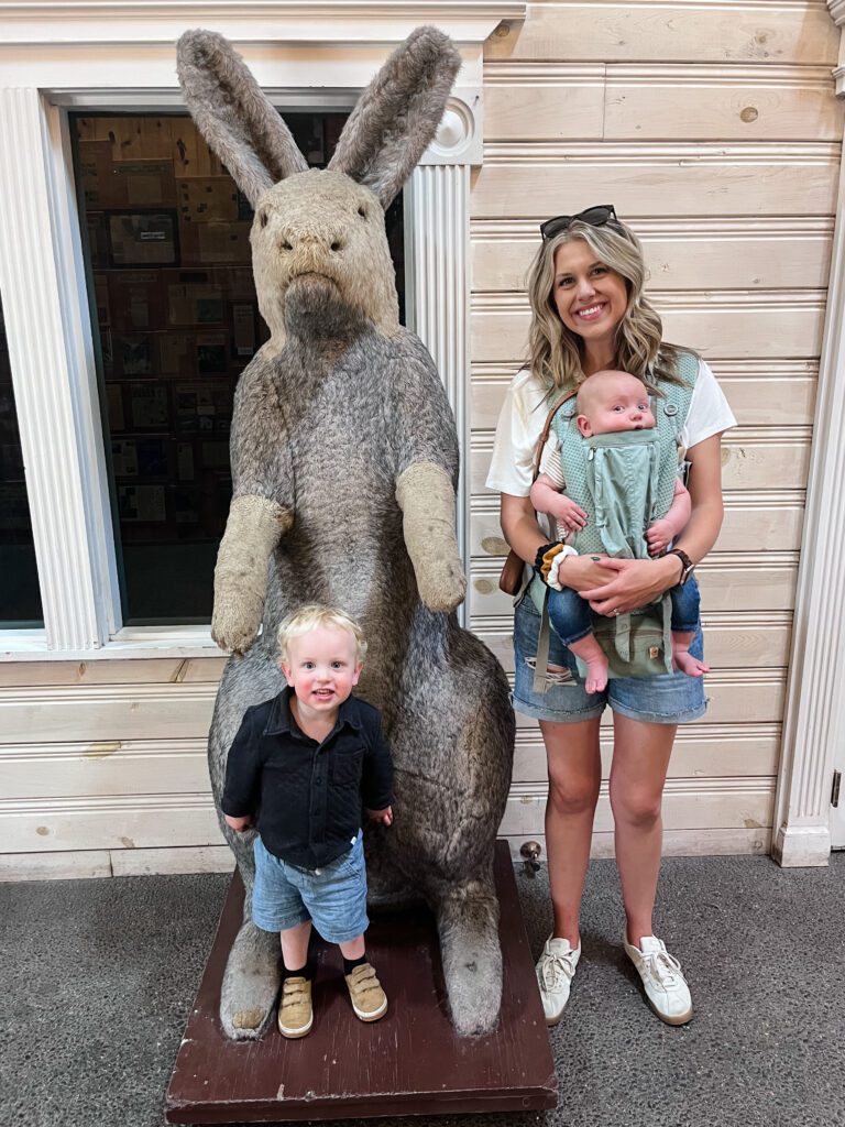 Sarah Klongerbo and her boys at Wall Drug